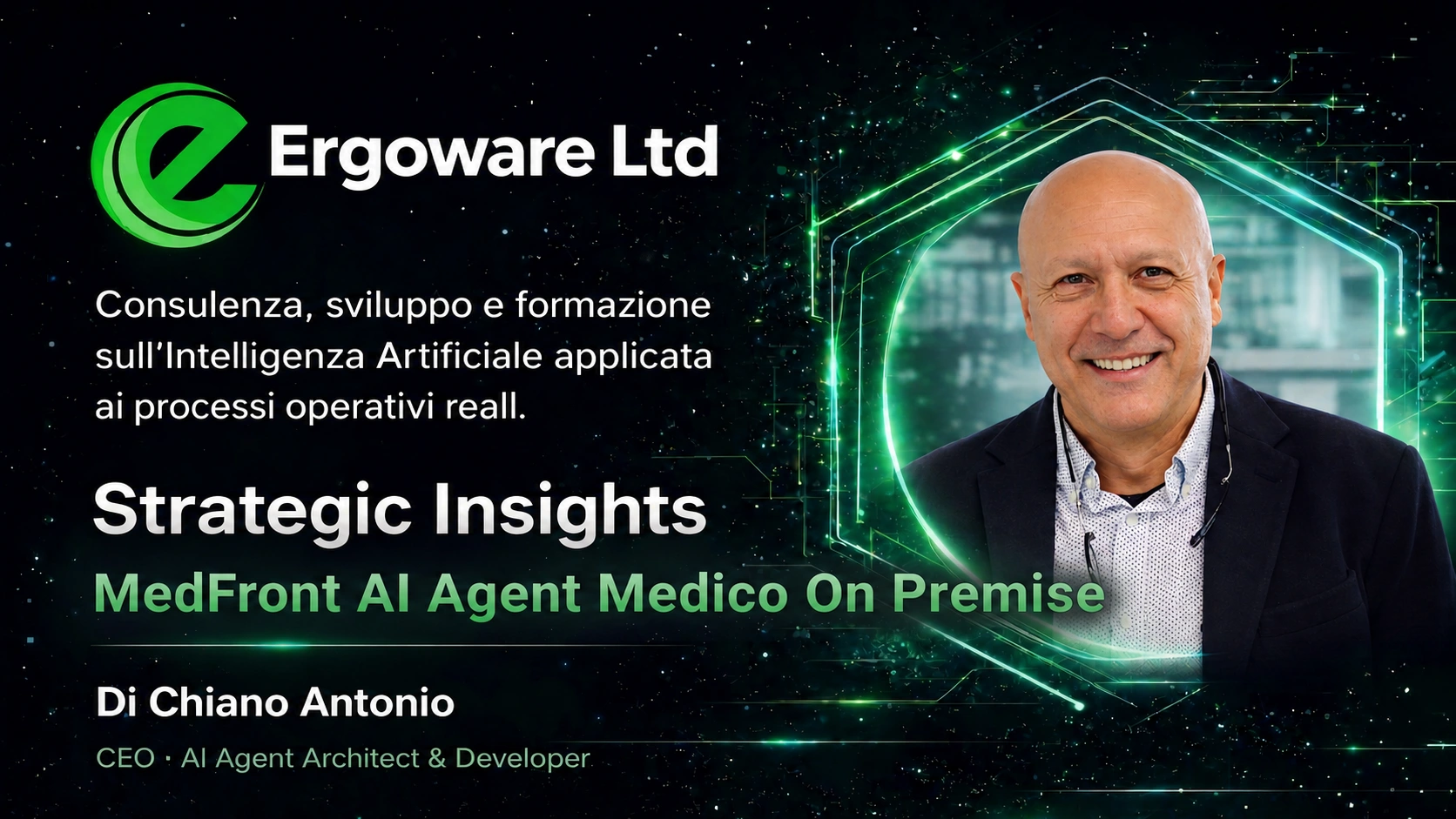 Interface of an on-premise medical AI agent for healthcare environments