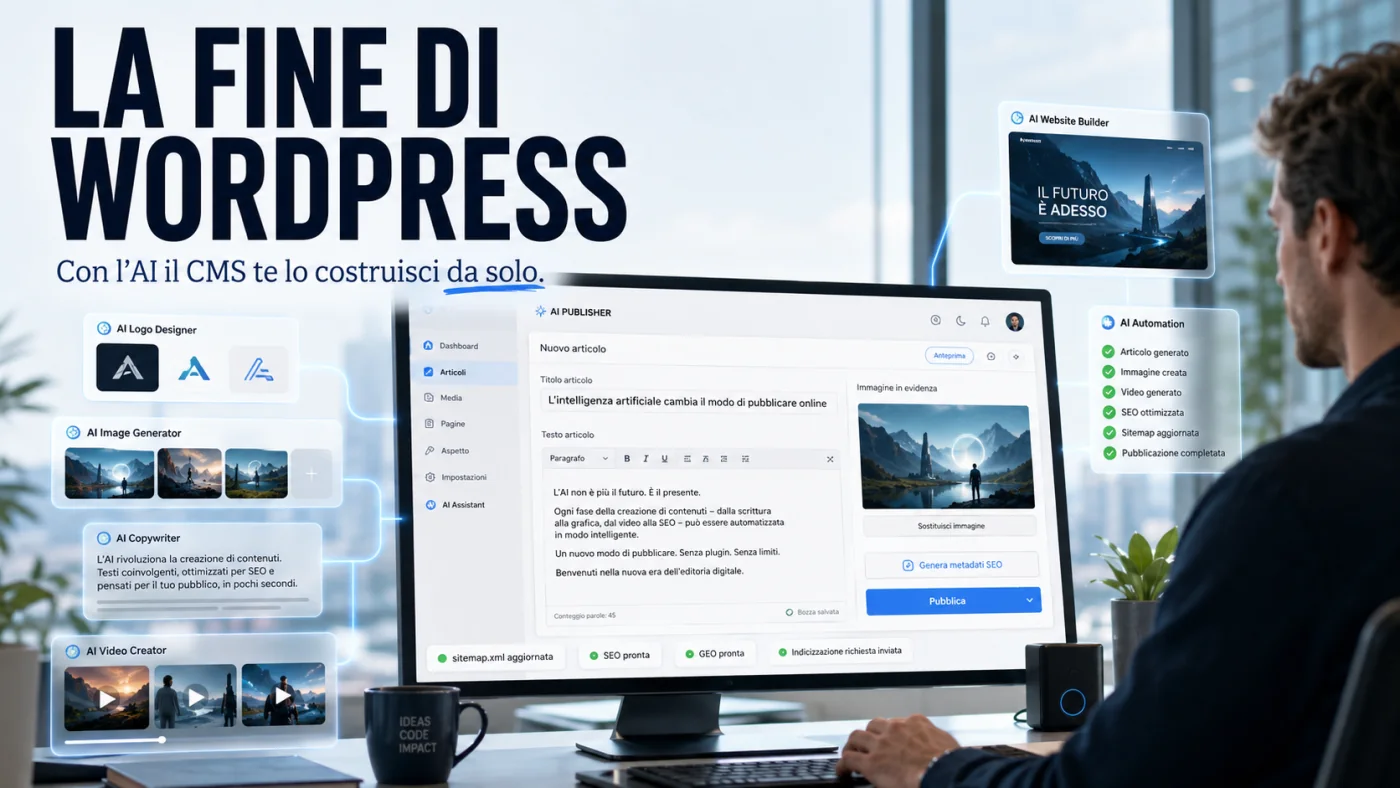 Custom AI publisher replacing a complex WordPress workflow with a lightweight editorial application